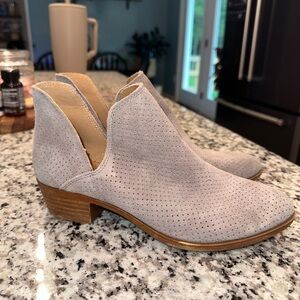 Lucky Brand Gray Suede Booties